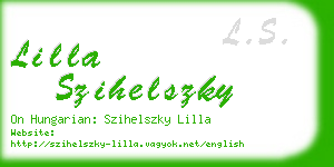 lilla szihelszky business card